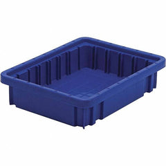 Quantum Storage - 20 Lb Load Capacity Blue Polypropylene Dividable Container - Stacking, 2-1/2" Long x 8.3" Wide x 10.9" High - Americas Tooling