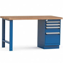 Rousseau Metal - Stationary Work Benches, Tables Type: Work Bench Top Material: Laminated Wood - Americas Tooling