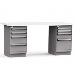 Rousseau Metal - Stationary Work Benches, Tables Type: Work Bench Top Material: Laminated Plastic - Americas Tooling