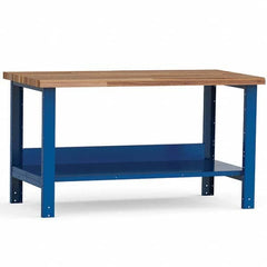 Rousseau Metal - Stationary Work Benches, Tables Type: Work Bench Top Material: Laminated Wood - Americas Tooling