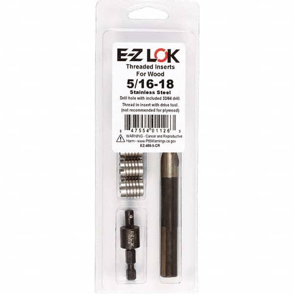 E-Z LOK - Thread Repair Kits Insert Thread Size (Inch): 5/16-18 Includes Drill: Yes - Americas Tooling