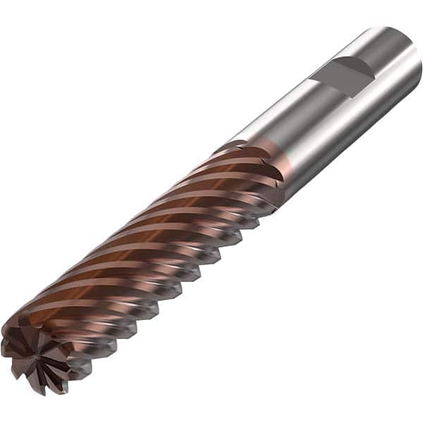 Seco - 25mm Diam 9 Flute Solid Carbide 3mm Corner Radius End Mill - Americas Tooling