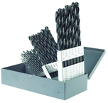 29 Pc. HSS Black Oxide Range 1/16-1/2 x 64Ths-Taper Length Drill Set-Metal Index - Americas Tooling