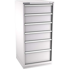 Champion Tool Storage - Modular Storage Cabinets; Type: Eye-Level Standard Width Drawer Cabinet ; Number of Drawers: 6.000 ; Height (Inch): 59-1/2 ; Width (Inch): 28-1/4 ; Depth (Inch): 28-1/2 ; Color: Light Gray - Exact Industrial Supply