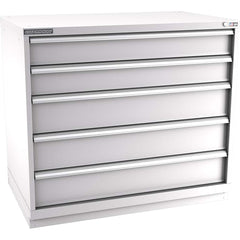 Champion Tool Storage - Modular Storage Cabinets; Type: Counter-Height Extra Width Drawer Cabinet ; Number of Drawers: 5.000 ; Height (Inch): 41-3/4 ; Width (Inch): 47 ; Depth (Inch): 28-1/2 ; Color: Light Gray - Exact Industrial Supply