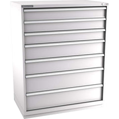 Champion Tool Storage - Modular Storage Cabinets; Type: Eye-Level Extra Width Drawer Cabinet ; Number of Drawers: 7.000 ; Height (Inch): 59-1/2 ; Width (Inch): 47 ; Depth (Inch): 28-1/2 ; Color: Light Gray - Exact Industrial Supply