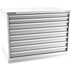 Champion Tool Storage - Modular Storage Cabinets; Type: Bench-Height Extra Width Drawer Cabinet ; Number of Drawers: 8.000 ; Height (Inch): 35-7/8 ; Width (Inch): 47 ; Depth (Inch): 28-1/2 ; Color: Light Gray - Exact Industrial Supply