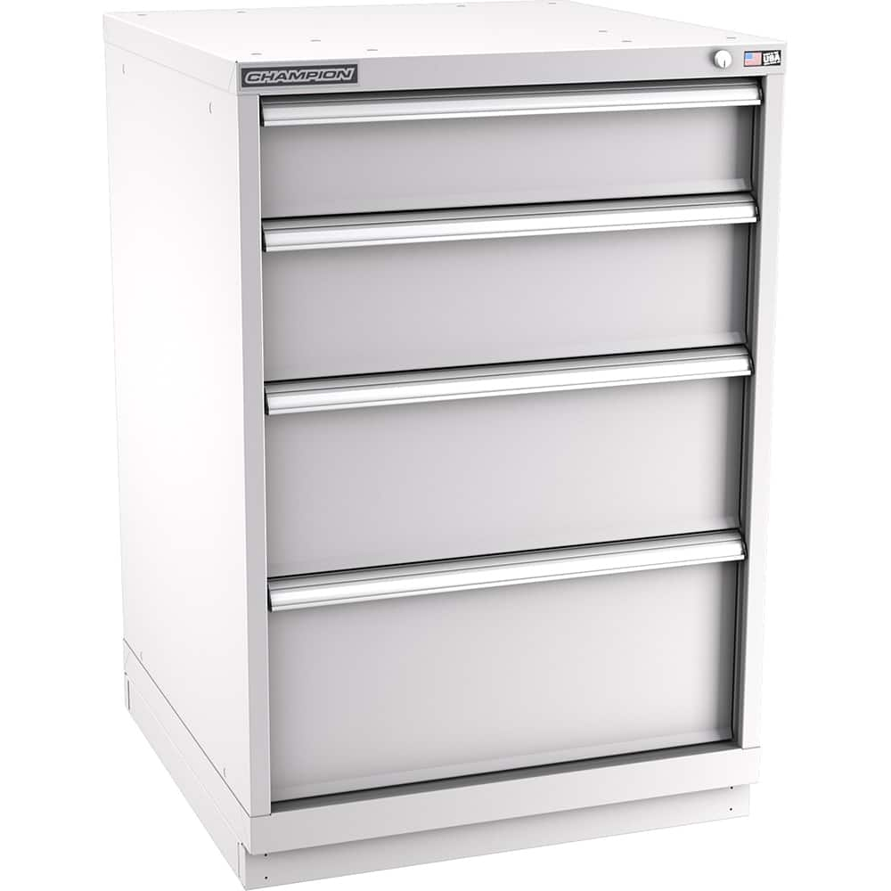 Champion Tool Storage - Modular Storage Cabinets; Type: Counter-Height Standard Width Drawer Cabinet ; Number of Drawers: 4.000 ; Height (Inch): 41-3/4 ; Width (Inch): 28-1/4 ; Depth (Inch): 28-1/2 ; Color: Light Gray - Exact Industrial Supply