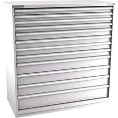 Champion Tool Storage - Modular Storage Cabinets; Type: Eye-Level Double Width Drawer Cabinet ; Number of Drawers: 12.000 ; Height (Inch): 59-1/2 ; Width (Inch): 56-1/2 ; Depth (Inch): 28-1/2 ; Color: Light Gray - Exact Industrial Supply