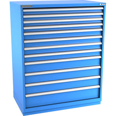 Champion Tool Storage - Modular Storage Cabinets; Type: Eye-Level Extra Width Drawer Cabinet ; Number of Drawers: 12.000 ; Height (Inch): 59-1/2 ; Width (Inch): 47 ; Depth (Inch): 28-1/2 ; Color: Bright Blue - Exact Industrial Supply