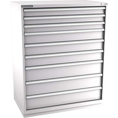 Champion Tool Storage - Modular Storage Cabinets; Type: Eye-Level Extra Width Drawer Cabinet ; Number of Drawers: 9.000 ; Height (Inch): 59-1/2 ; Width (Inch): 47 ; Depth (Inch): 28-1/2 ; Color: Light Gray - Exact Industrial Supply