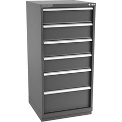 Champion Tool Storage - Modular Storage Cabinets; Type: Eye-Level Standard Width Drawer Cabinet ; Number of Drawers: 6.000 ; Height (Inch): 59-1/2 ; Width (Inch): 28-1/4 ; Depth (Inch): 28-1/2 ; Color: Dark Gray - Exact Industrial Supply