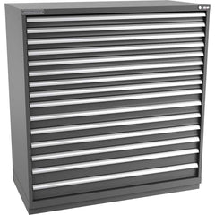 Champion Tool Storage - Modular Storage Cabinets; Type: Eye-Level Double Width Drawer Cabinet ; Number of Drawers: 15.000 ; Height (Inch): 59-1/2 ; Width (Inch): 56-1/2 ; Depth (Inch): 28-1/2 ; Color: Dark Gray - Exact Industrial Supply