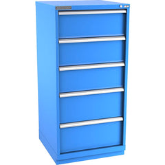 Champion Tool Storage - Modular Storage Cabinets; Type: Eye-Level Standard Width Drawer Cabinet ; Number of Drawers: 5.000 ; Height (Inch): 59-1/2 ; Width (Inch): 28-1/4 ; Depth (Inch): 28-1/2 ; Color: Bright Blue - Exact Industrial Supply