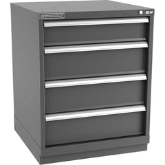 Champion Tool Storage - Modular Storage Cabinets; Type: Bench-Height Standard Width Drawer Cabinet ; Number of Drawers: 4.000 ; Height (Inch): 35-7/8 ; Width (Inch): 28-1/4 ; Depth (Inch): 28-1/2 ; Color: Dark Gray - Exact Industrial Supply