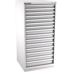 Champion Tool Storage - Modular Storage Cabinets; Type: Eye-Level Standard Width Drawer Cabinet ; Number of Drawers: 15.000 ; Height (Inch): 59-1/2 ; Width (Inch): 28-1/4 ; Depth (Inch): 28-1/2 ; Color: Light Gray - Exact Industrial Supply