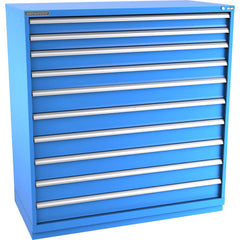 Champion Tool Storage - Modular Storage Cabinets; Type: Eye-Level Double Width Drawer Cabinet ; Number of Drawers: 10.000 ; Height (Inch): 59-1/2 ; Width (Inch): 56-1/2 ; Depth (Inch): 28-1/2 ; Color: Bright Blue - Exact Industrial Supply