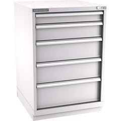 Champion Tool Storage - Modular Storage Cabinets; Type: Counter-Height Standard Width Drawer Cabinet ; Number of Drawers: 5.000 ; Height (Inch): 41-3/4 ; Width (Inch): 28-1/4 ; Depth (Inch): 28-1/2 ; Color: Light Gray - Exact Industrial Supply