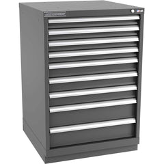 Champion Tool Storage - Modular Storage Cabinets; Type: Counter-Height Standard Width Drawer Cabinet ; Number of Drawers: 9.000 ; Height (Inch): 41-3/4 ; Width (Inch): 28-1/4 ; Depth (Inch): 28-1/2 ; Color: Dark Gray - Exact Industrial Supply