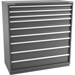 Champion Tool Storage - Modular Storage Cabinets; Type: Eye-Level Double Width Drawer Cabinet ; Number of Drawers: 9.000 ; Height (Inch): 59-1/2 ; Width (Inch): 56-1/2 ; Depth (Inch): 28-1/2 ; Color: Dark Gray - Exact Industrial Supply