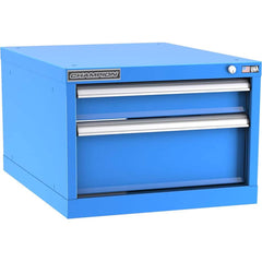 Champion Tool Storage - Modular Storage Cabinets; Type: Under-Desk Narrow Width Drawer Cabinet ; Number of Drawers: 2.000 ; Height (Inch): 15-3/4 ; Width (Inch): 22-3/16 ; Depth (Inch): 28-1/2 ; Color: Bright Blue - Exact Industrial Supply