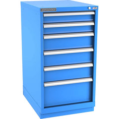 Champion Tool Storage - Modular Storage Cabinets; Type: Counter-Height Narrow Width Drawer Cabinet ; Number of Drawers: 6.000 ; Height (Inch): 41-3/4 ; Width (Inch): 22-3/16 ; Depth (Inch): 28-1/2 ; Color: Bright Blue - Exact Industrial Supply