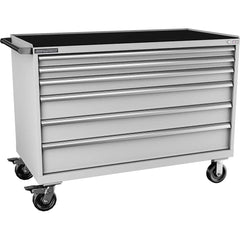 Champion Tool Storage - Mobile Work Centers; Type: Standard Depth Retainer Top Cabinet ; Load Capacity (Lb.): 440.000 ; Number of Drawers: 6 ; Width (Inch): 56-1/2 ; Depth (Inch): 28-1/2 ; Height (Inch): 43-1/4 - Exact Industrial Supply