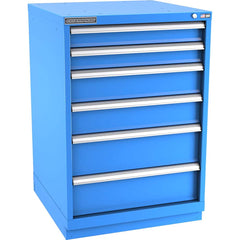 Champion Tool Storage - Modular Storage Cabinets; Type: Counter-Height Standard Width Drawer Cabinet ; Number of Drawers: 6.000 ; Height (Inch): 41-3/4 ; Width (Inch): 28-1/4 ; Depth (Inch): 28-1/2 ; Color: Bright Blue - Exact Industrial Supply