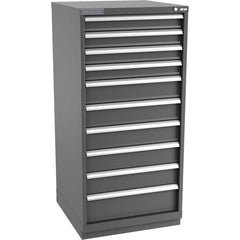 Champion Tool Storage - Modular Storage Cabinets; Type: Eye-Level Standard Width Drawer Cabinet ; Number of Drawers: 10.000 ; Height (Inch): 59-1/2 ; Width (Inch): 28-1/4 ; Depth (Inch): 28-1/2 ; Color: Dark Gray - Exact Industrial Supply