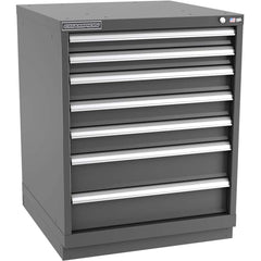 Champion Tool Storage - Modular Storage Cabinets; Type: Bench-Height Standard Width Drawer Cabinet ; Number of Drawers: 7.000 ; Height (Inch): 35-7/8 ; Width (Inch): 28-1/4 ; Depth (Inch): 28-1/2 ; Color: Dark Gray - Exact Industrial Supply