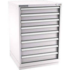 Champion Tool Storage - Modular Storage Cabinets; Type: Counter-Height Standard Width Drawer Cabinet ; Number of Drawers: 8.000 ; Height (Inch): 41-3/4 ; Width (Inch): 28-1/4 ; Depth (Inch): 28-1/2 ; Color: Light Gray - Exact Industrial Supply