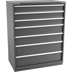 Champion Tool Storage - Modular Storage Cabinets; Type: Eye-Level Extra Width Drawer Cabinet ; Number of Drawers: 7.000 ; Height (Inch): 59-1/2 ; Width (Inch): 47 ; Depth (Inch): 28-1/2 ; Color: Dark Gray - Exact Industrial Supply