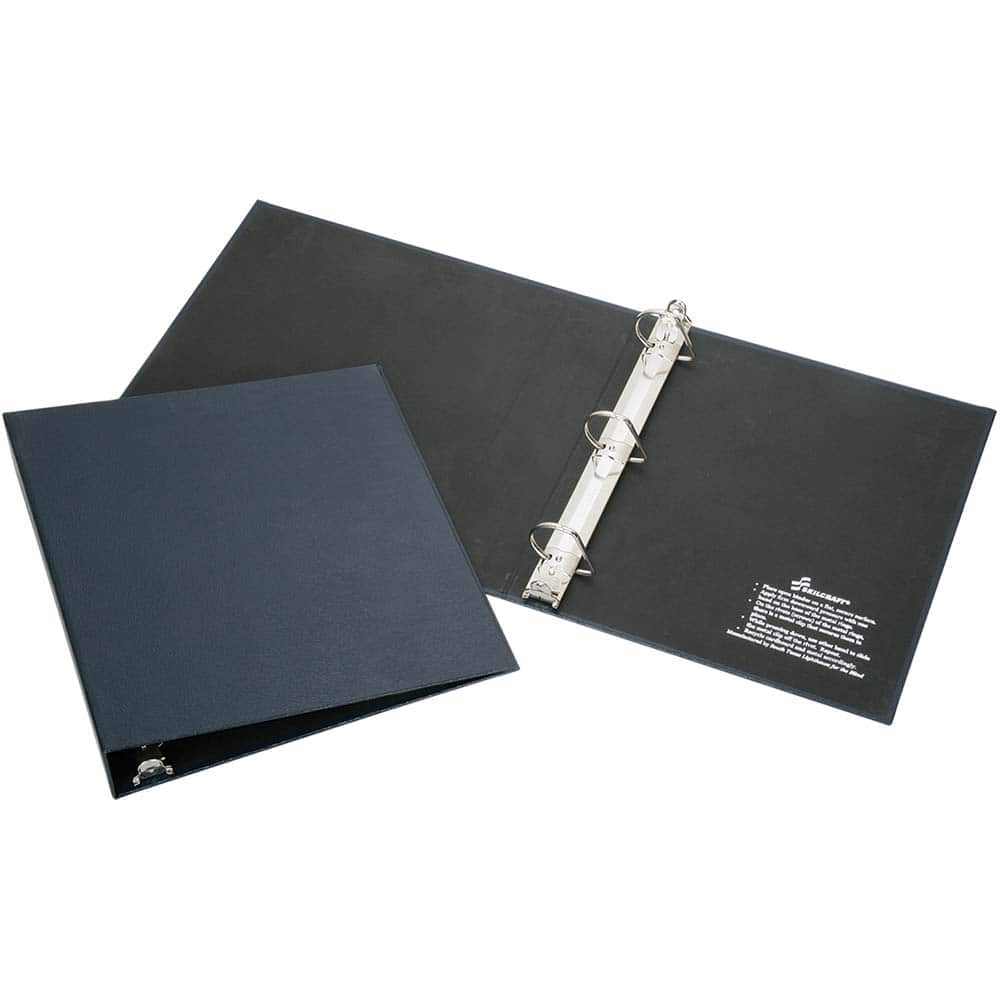 Ability One - Ring Binders; Binder Type: 3 Hole Binder ; Capacity: 1-1/2" ; Color: Blue ; Material: Vinyl ; Size: 8-1/2 x 11 - Exact Industrial Supply