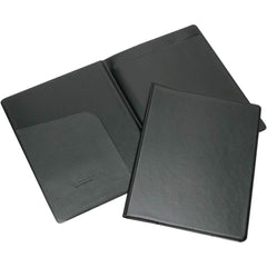 Ability One - Portfolios, Report Covers & Pocket Binders; Three Hole Report Cover Type: Pad Folio ; Width (Inch): 9-1/2 ; Length (Inch): 12-1/8 ; Color: Black - Exact Industrial Supply