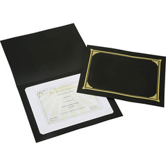 Ability One - Document Protectors; Type: Certificate/Document Holder ; Width (Inch): 9-3/4 ; Height (Inch): 12-1/2 ; Color: Black - Exact Industrial Supply