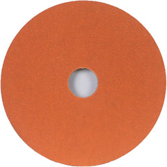 Norton - 5" Diam, 7/8" Hole, 36 Grit Ceramic Alumina Fiber Disc - Exact Industrial Supply