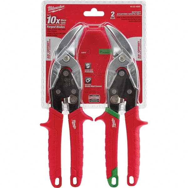 Milwaukee Tool - Snip & Shear Sets Type: Aviation Snip Set Pattern: Left; Right - Americas Tooling