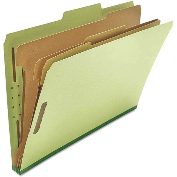 UNIVERSAL - File Folders, Expansion Folders & Hanging Files Folder/File Type: Classification Folders with Tob Tab Fastener Color: Green - Americas Tooling