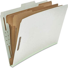 UNIVERSAL - File Folders, Expansion Folders & Hanging Files Folder/File Type: Classification Folders with Tob Tab Fastener Color: Gray - Americas Tooling