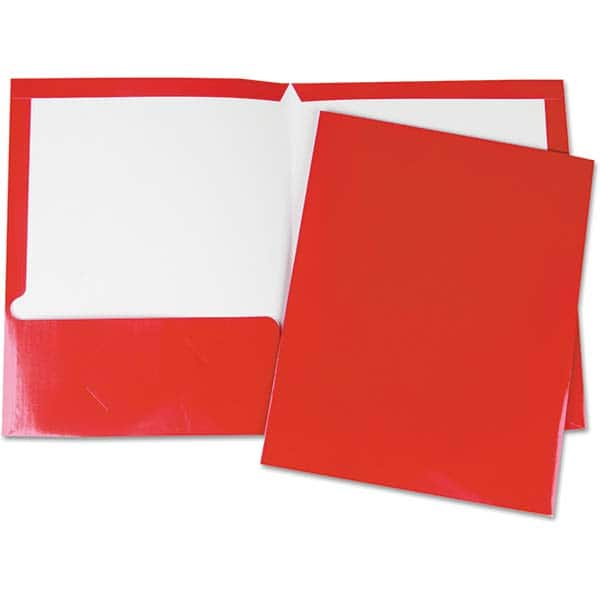 UNIVERSAL - File Folders, Expansion Folders & Hanging Files Folder/File Type: Pocket Folders Color: Red - Americas Tooling