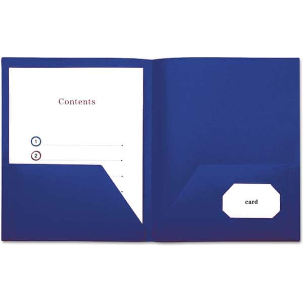 UNIVERSAL - File Folders, Expansion Folders & Hanging Files Folder/File Type: Pocket Folders Color: Navy Blue - Americas Tooling