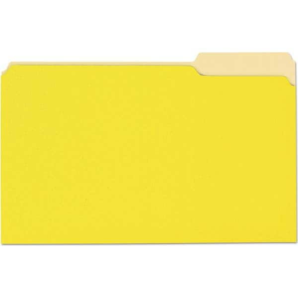 UNIVERSAL - File Folders, Expansion Folders & Hanging Files Folder/File Type: File Folders with Top Tab Color: Light Yellow - Americas Tooling