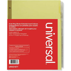 UNIVERSAL - Tabs, Indexes & Dividers Indexes & Divider Type: Customizable Size: 8-1/2 x 11 - Americas Tooling