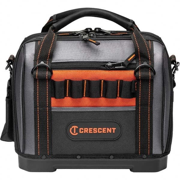 Crescent - 32 Pocket, Polyester, Black/Orange Closed Top Tool Bag - Americas Tooling