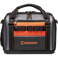 Crescent - 32 Pocket, Polyester, Black/Orange Closed Top Tool Bag - Americas Tooling