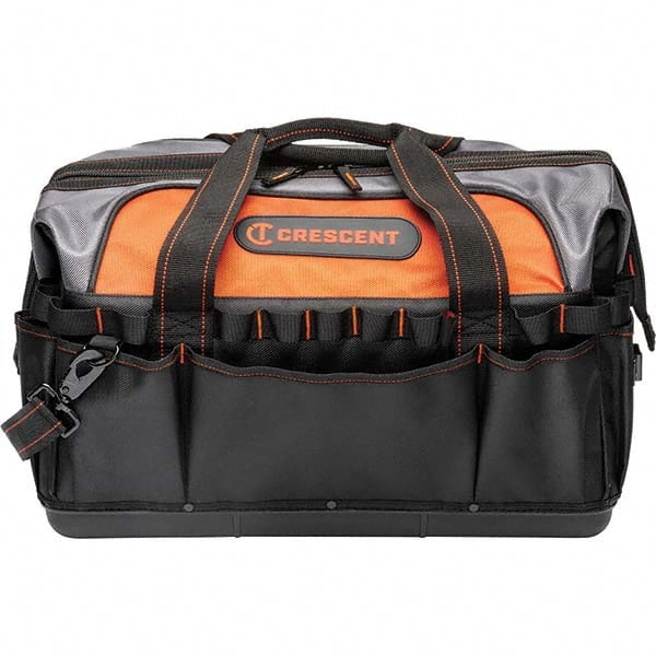 Crescent - 30 Pocket, Polyester, Black/Orange Contractor's Bag - Americas Tooling