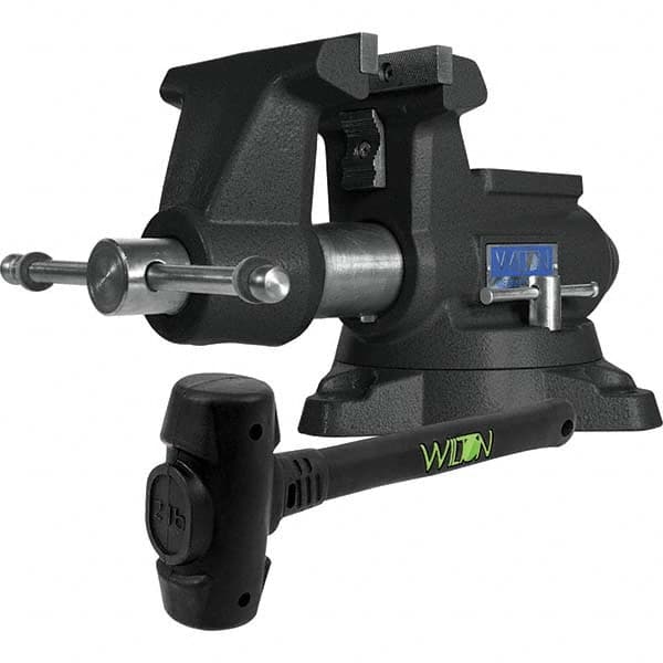 Wilton - 5-1/2" Jaw Width x 6" Jaw Opening, 3-5/8" Throat Depth, Bench & Pipe Combination Vise - Americas Tooling