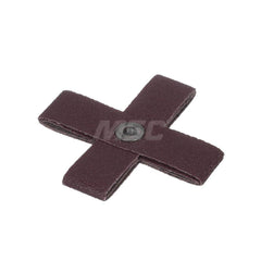 Cross & Square Pads; Pad Type: Cross; Abrasive Material: Aluminum Oxide; Grit: 80; Pad Thickness (Inch): 1; Eyelet Size: 1/4-20; Backing Material: Cloth; Backing Weight: X; Grit (FEPA): 80