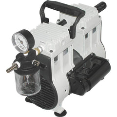 Welch - Piston-Type Vacuum Pumps; Horsepower: .33 ; Cubic Feet per Minute: 3.50 ; Vacuum Pressure (In/Hg): 60.00 ; Voltage: 230V ; Height (Inch): 12 ; Length (Inch): 17 - Exact Industrial Supply