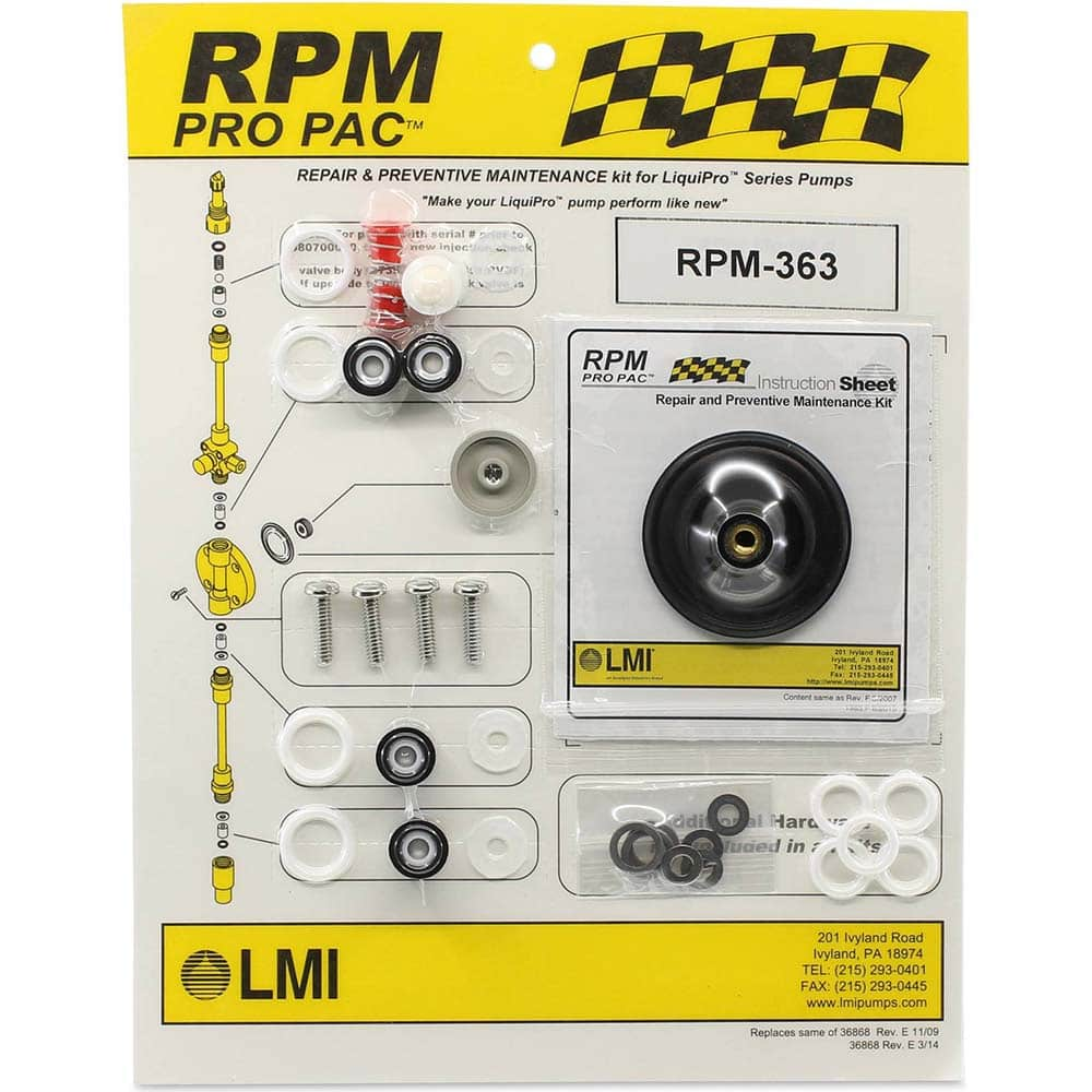 LMI - Metering Pump Accessories Type: Liquid End Preventative Maintenance Kit For Use With: LMI LIQUIPRO Liquid Ends: 313xx - Americas Tooling